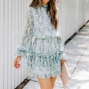 smocked ruffled tier dress